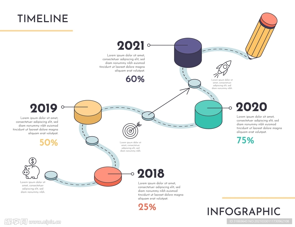 信息图模板 流程