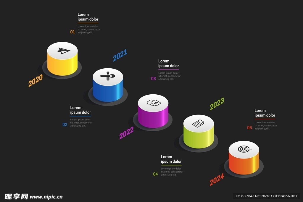 信息图模板 流程