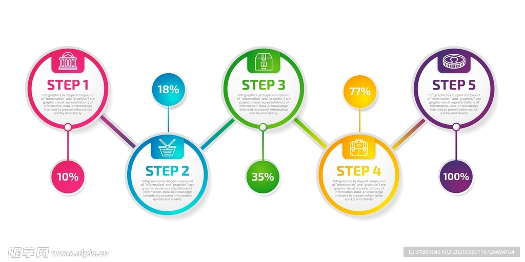信息图模板 流程
