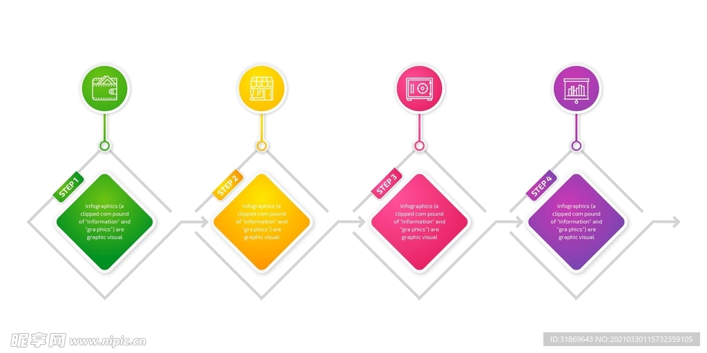 信息图模板 流程