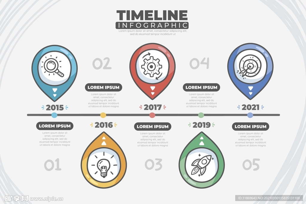 信息图模板 流程