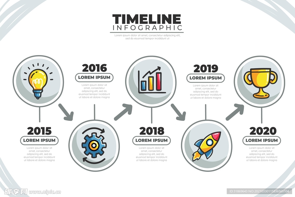 信息图模板 流程