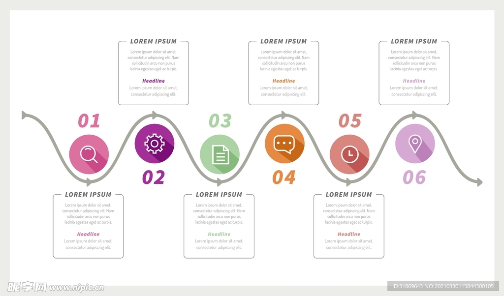 信息图模板 流程