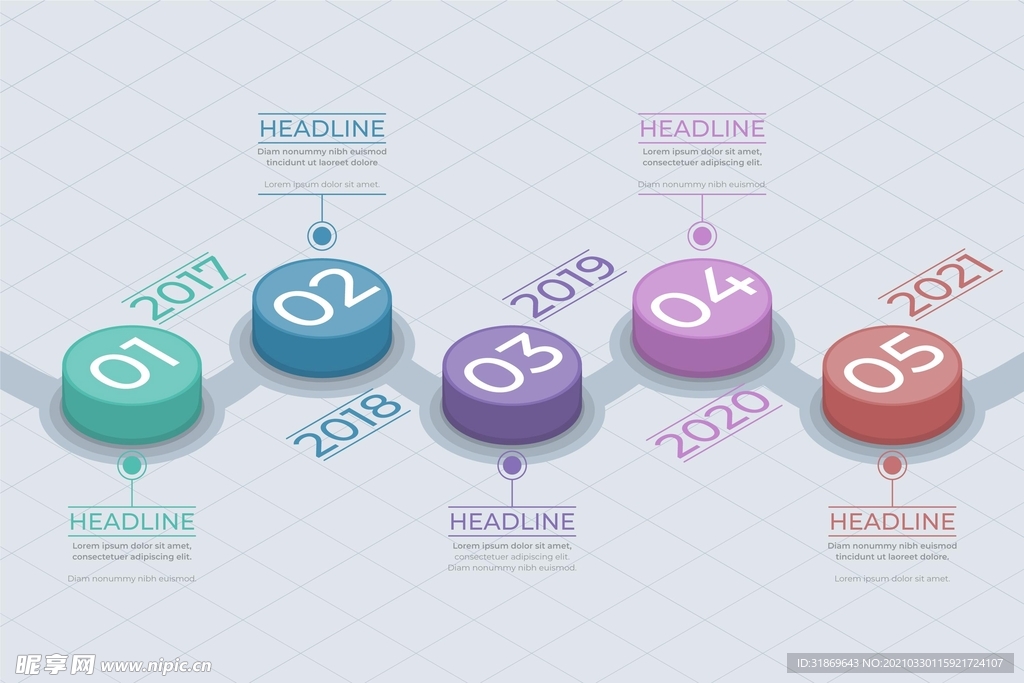 信息图模板 流程
