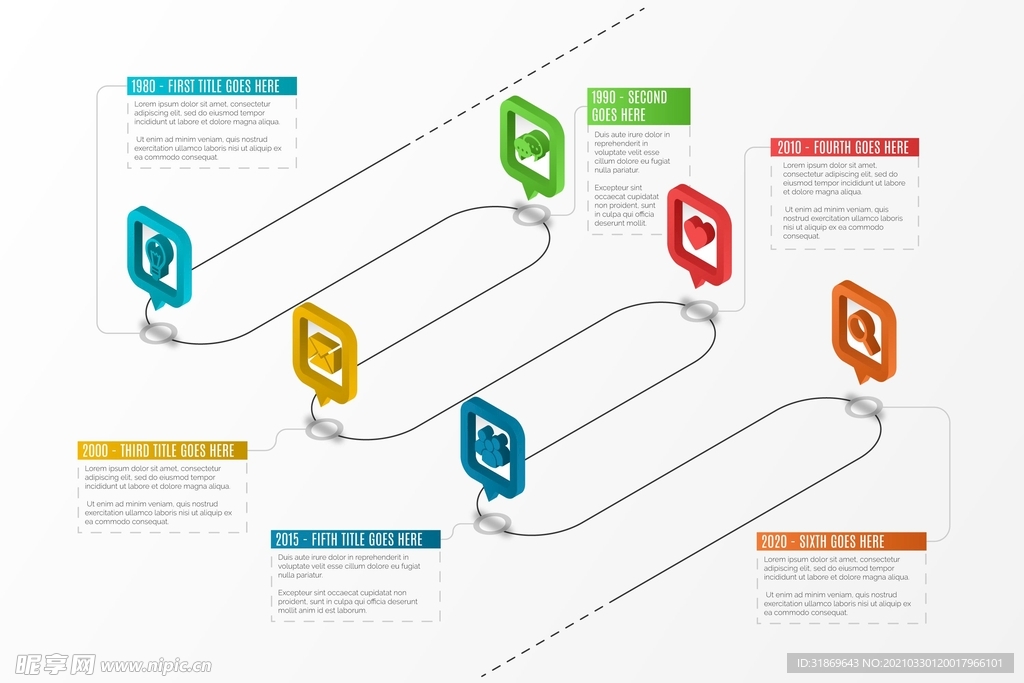 信息图模板 流程