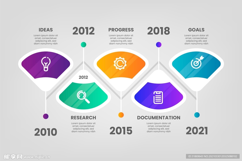 信息图模板 流程