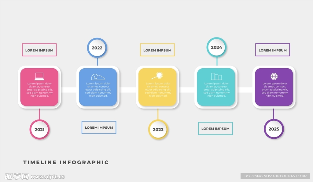 信息图模板 流程