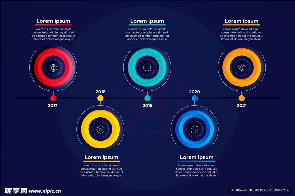 信息图模板 流程