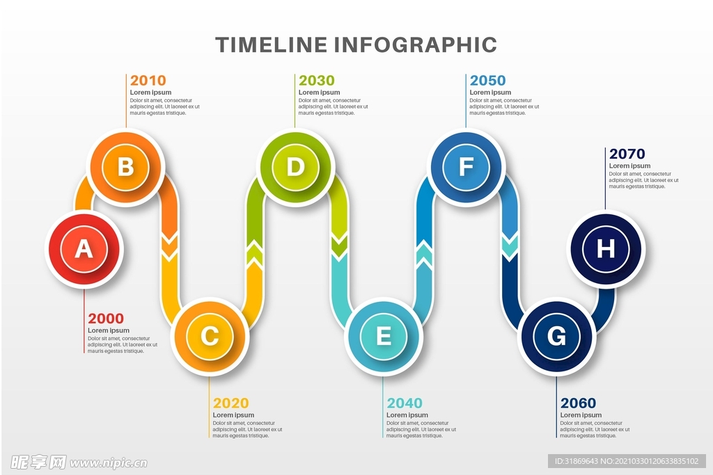 信息图模板 流程