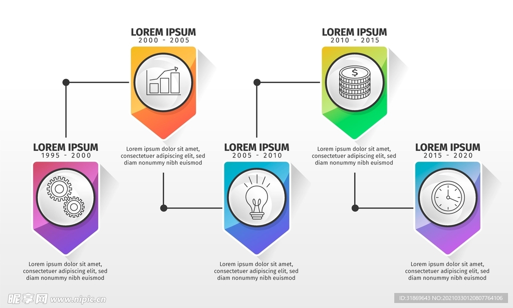 信息图模板 流程