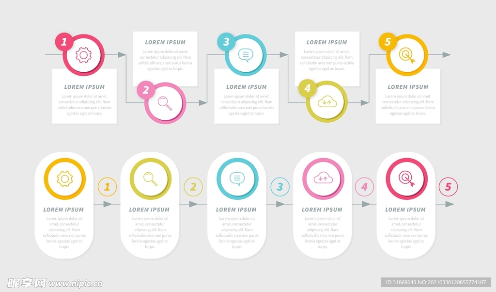 信息图模板 流程