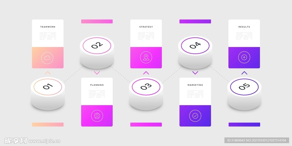 信息图模板 流程