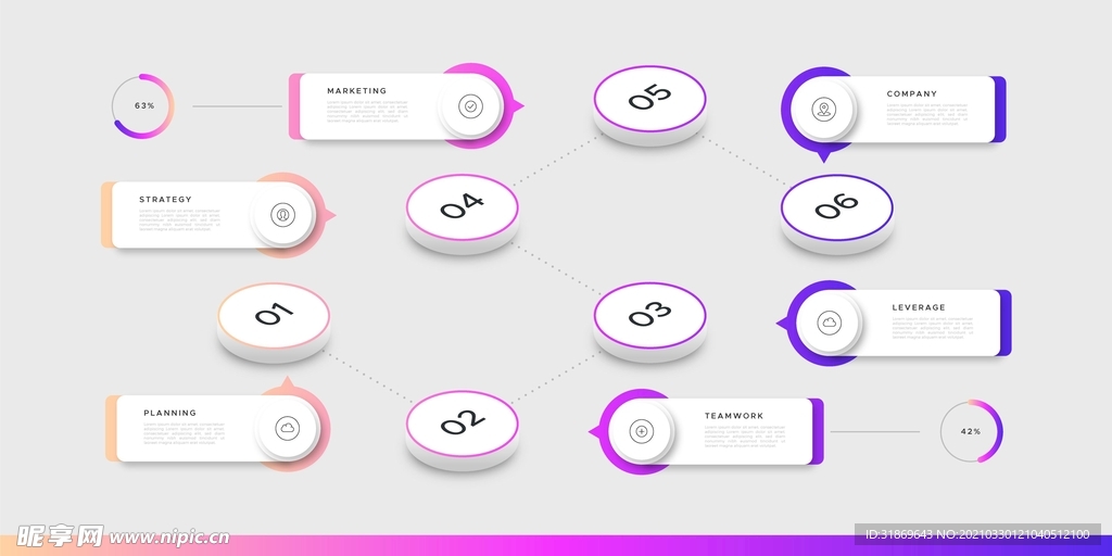 信息图模板 流程