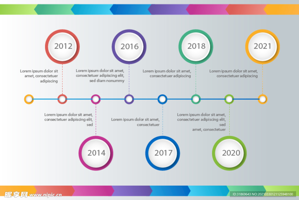 信息图模板 流程