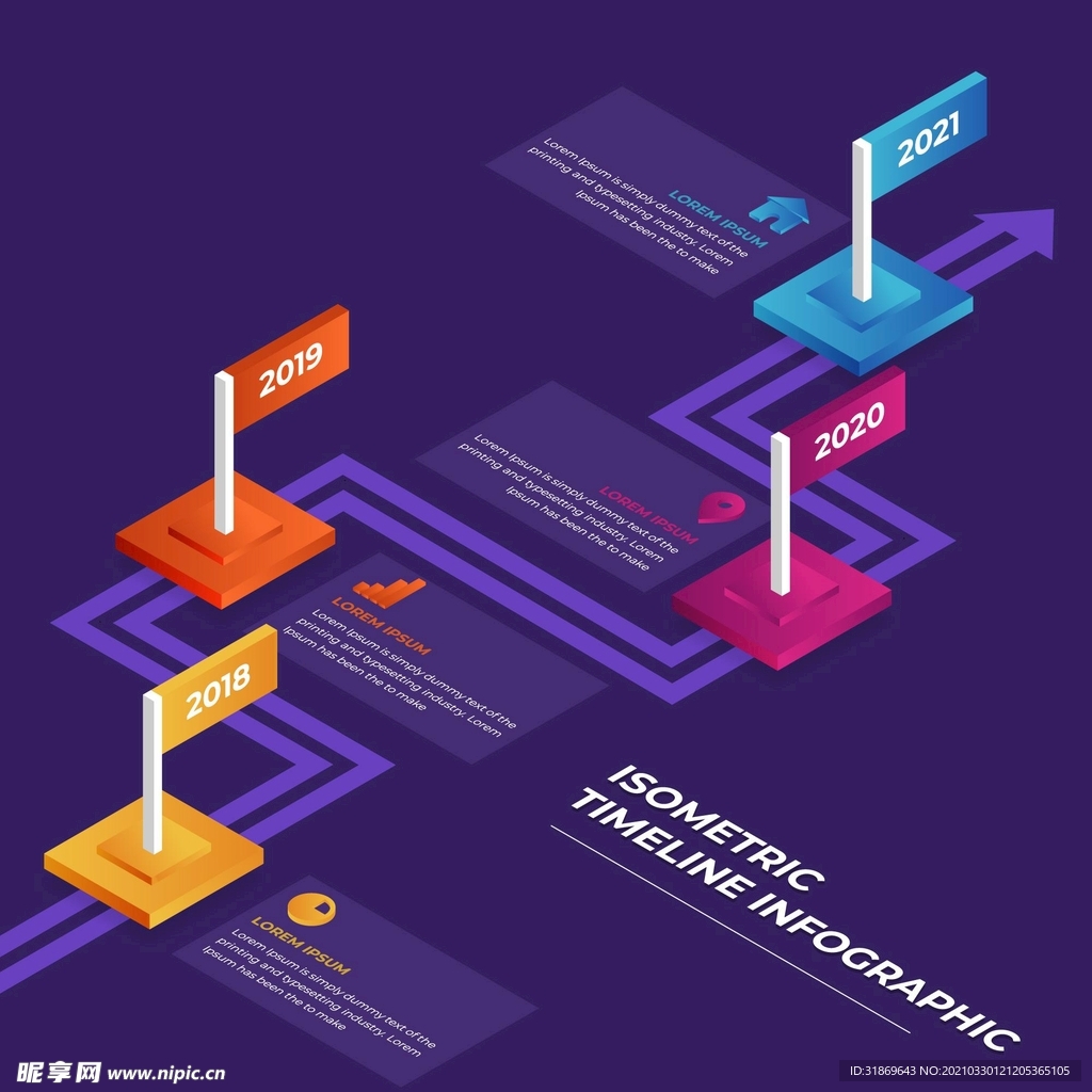 信息图模板 流程