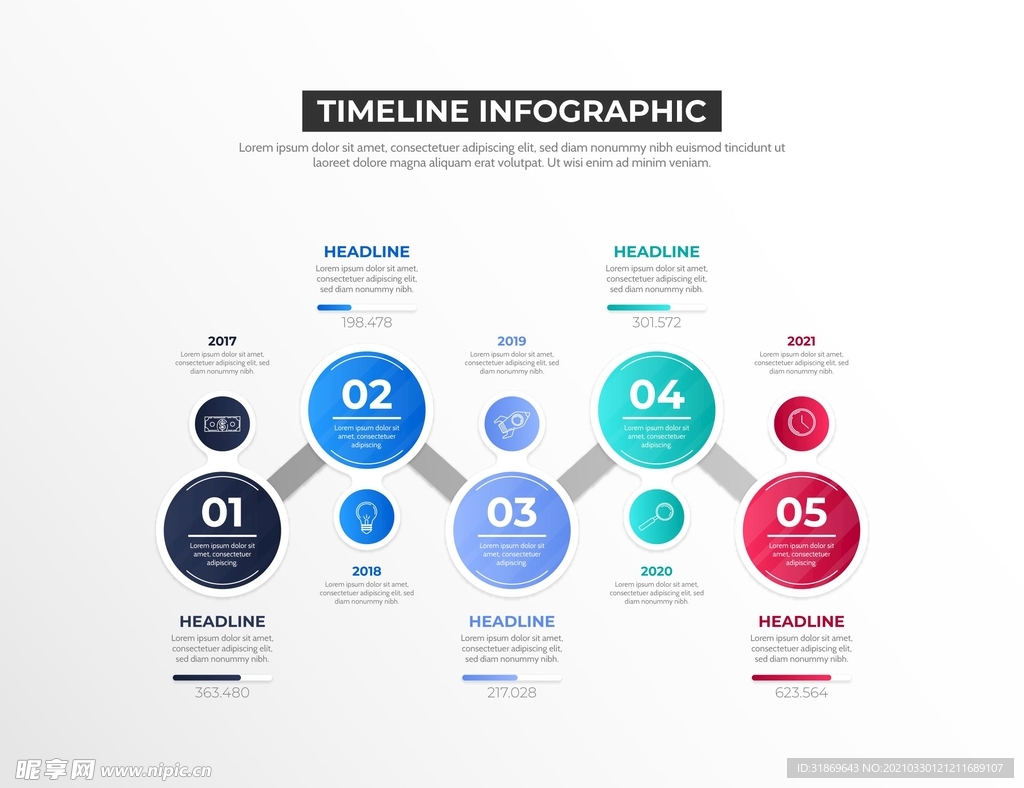 信息图模板 流程