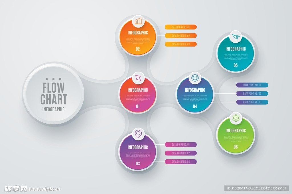 信息图模板 流程