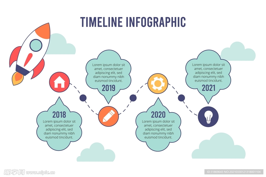 信息图模板 流程