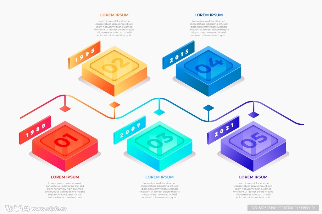 信息图模板 流程