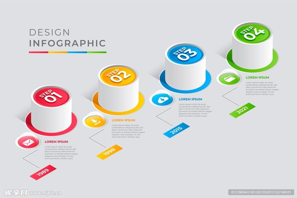 信息图模板 流程