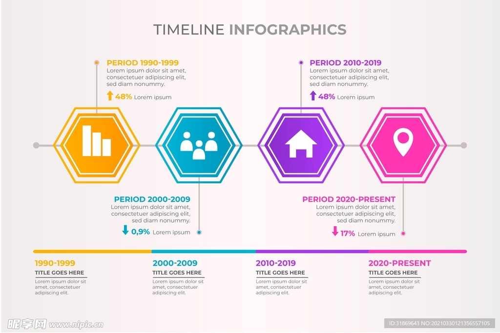 信息图模板 流程