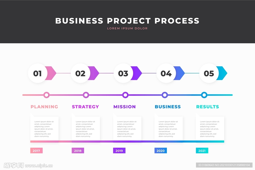 信息图模板 流程