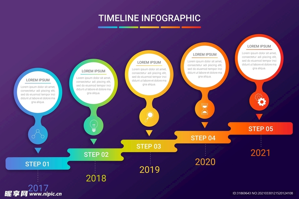 信息图模板 流程