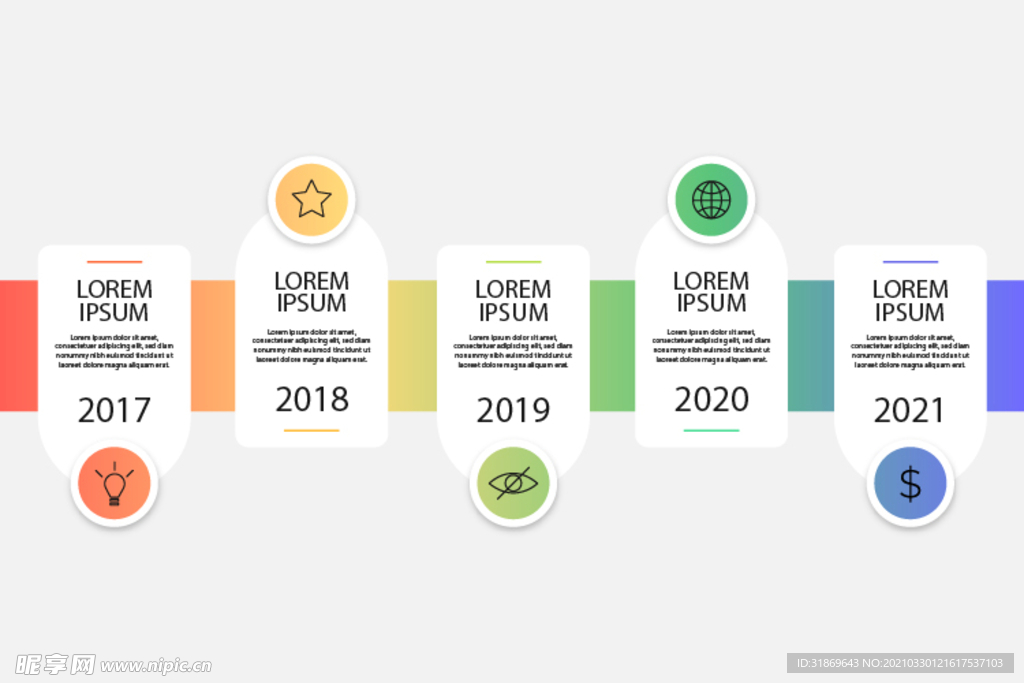 信息图模板 流程