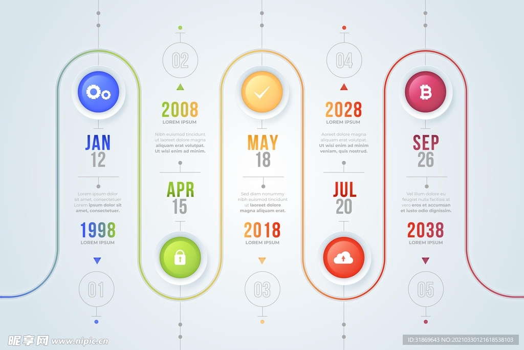 信息图模板 流程