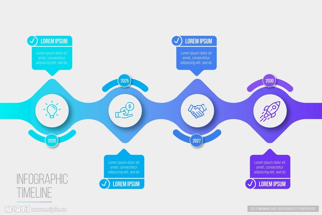 信息图模板 流程