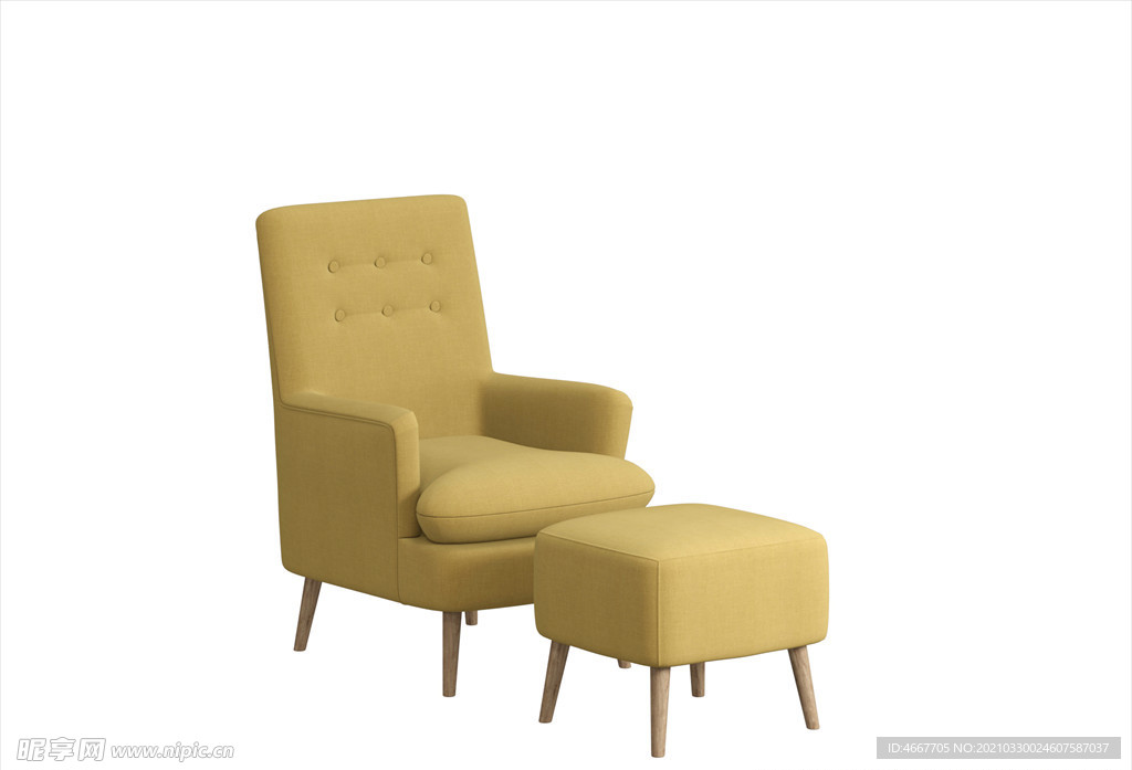 单人沙发模型 贵妃椅模型
