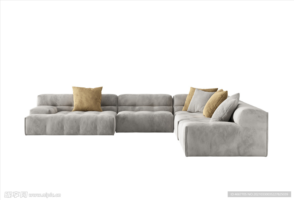 组合沙发模型 多人沙发模型