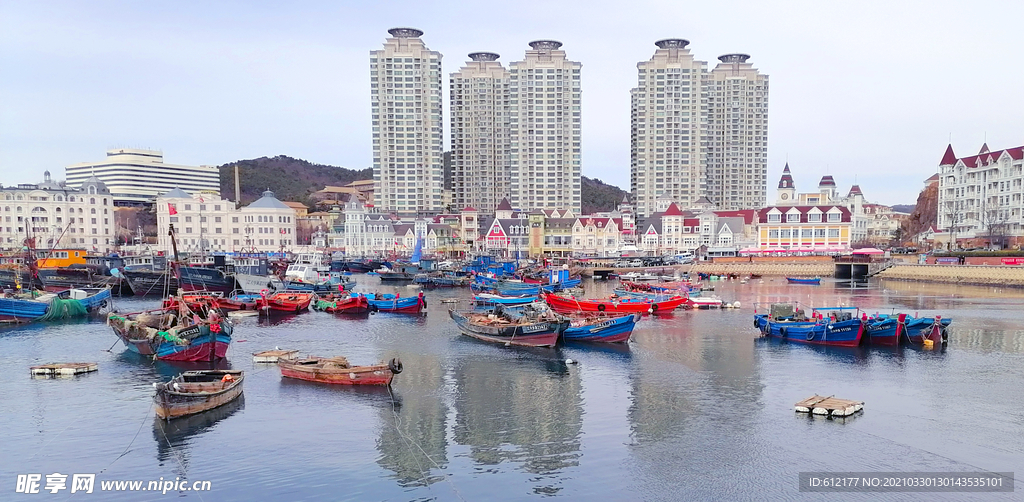 大连渔人码头渔港美景