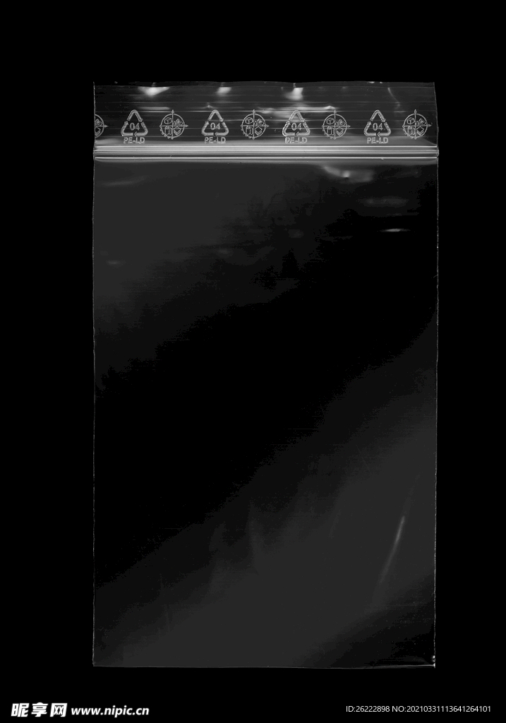 透明的塑料袋样机包装