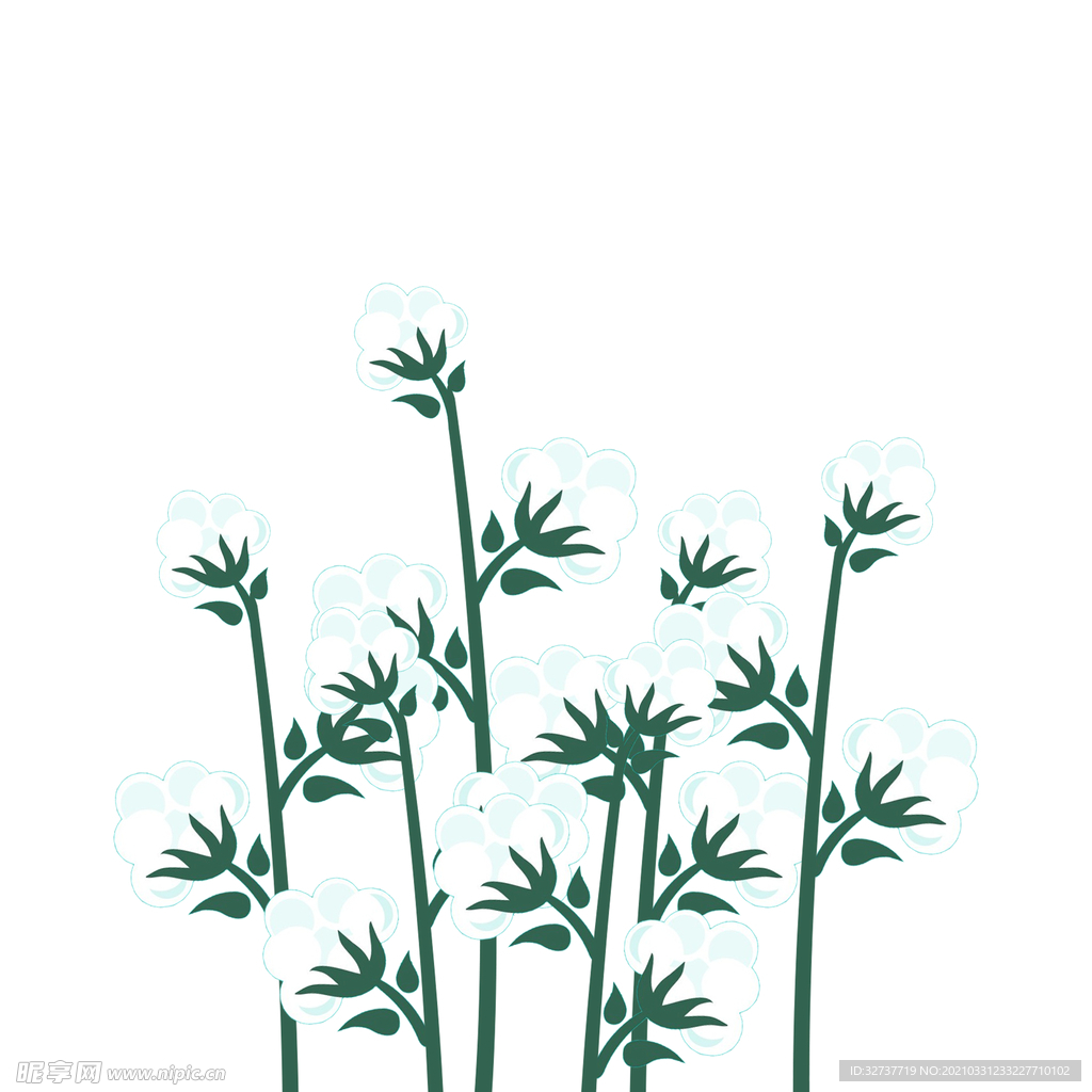 绿色植物插画元素