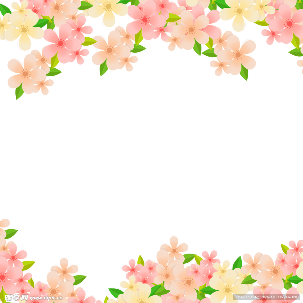 鲜花装饰花朵边框元素