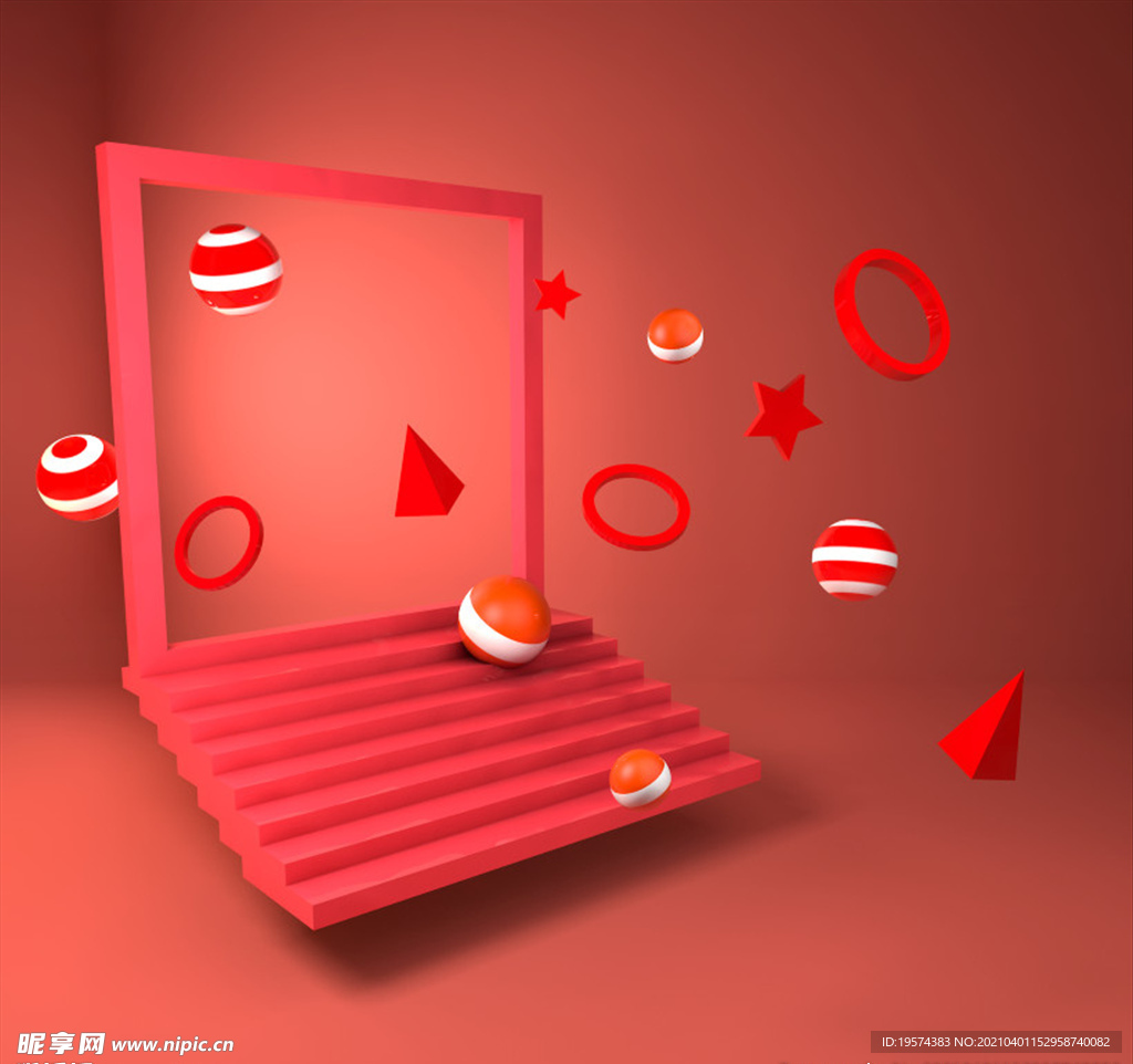 c4d模型psd格式电商展台