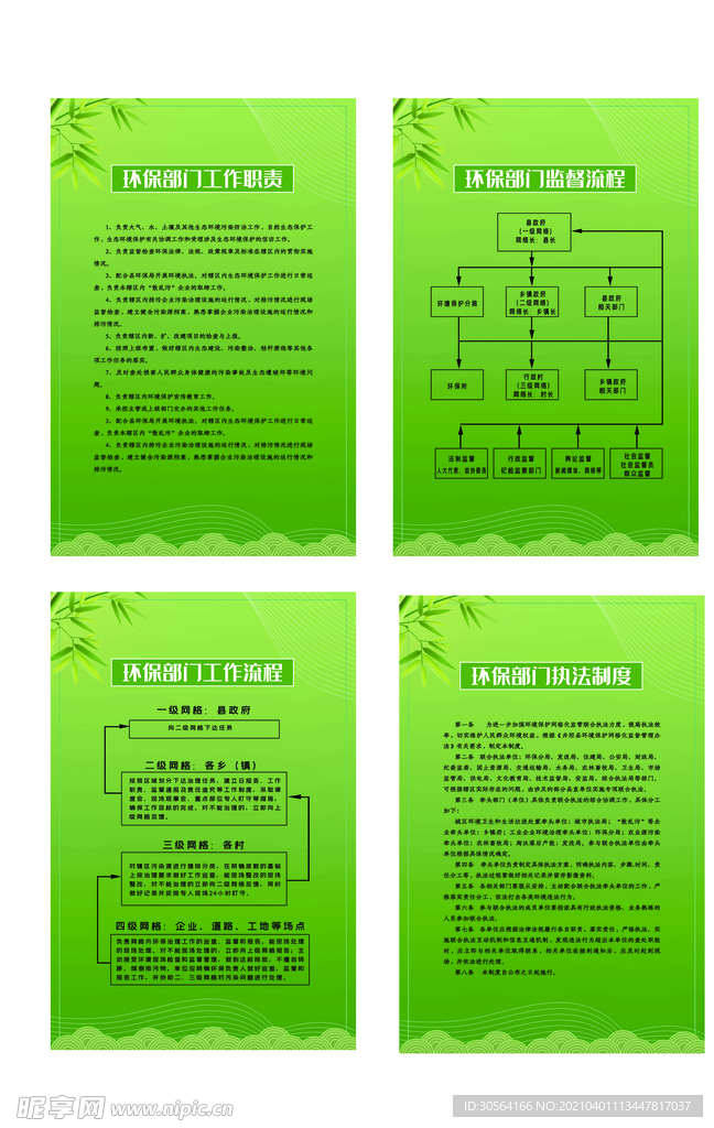 环保部门管理规章制度海报素材