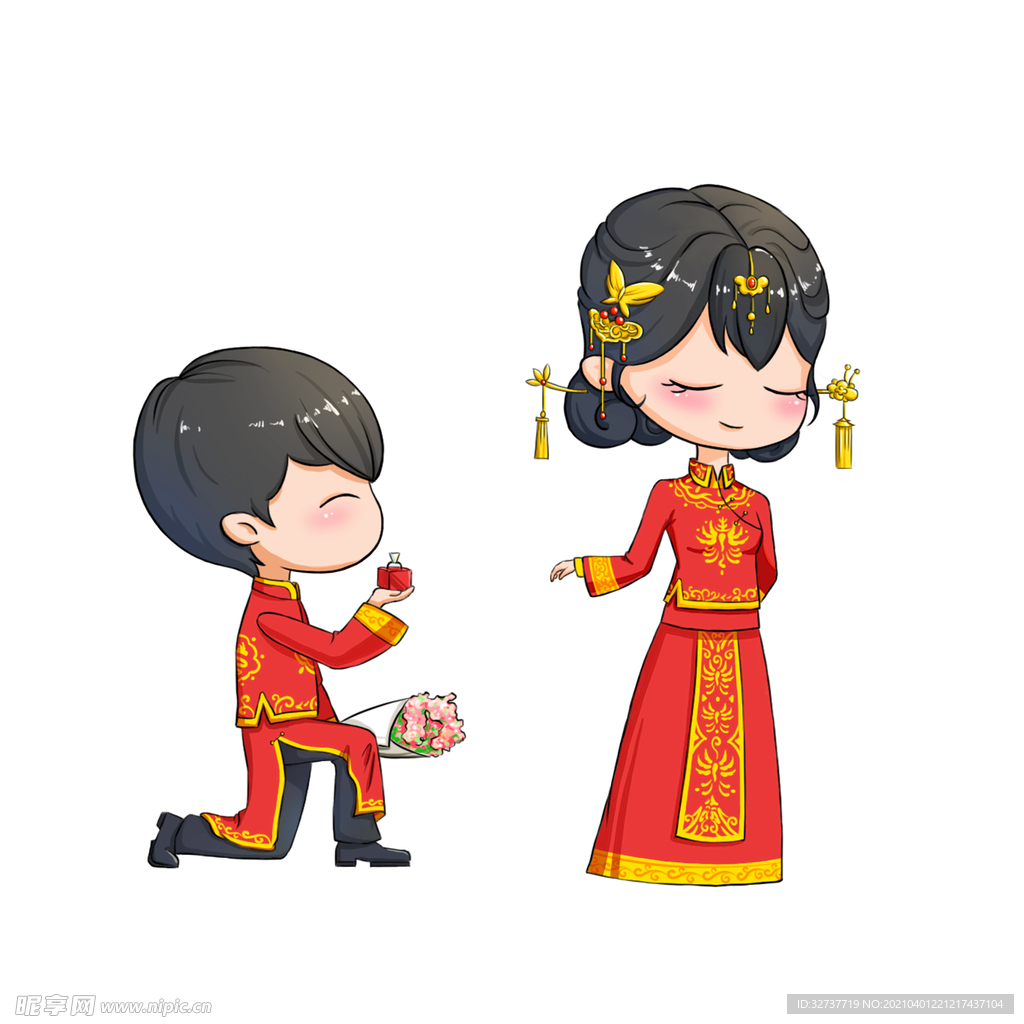 婚庆人物装饰元素