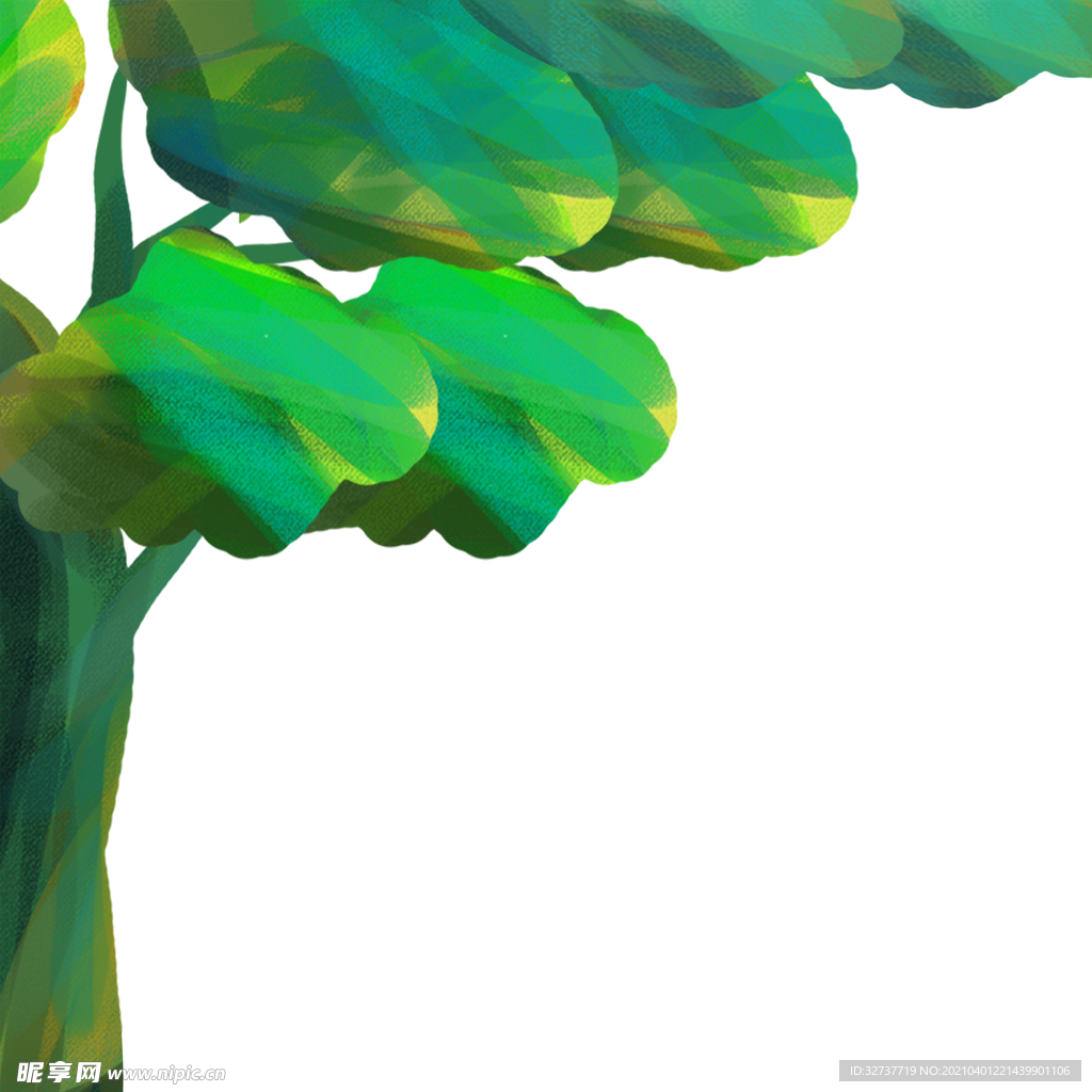 卡通插画大树植物元素