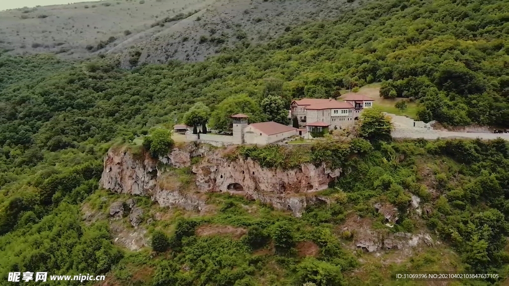 航拍vlog海崖边上的村庄