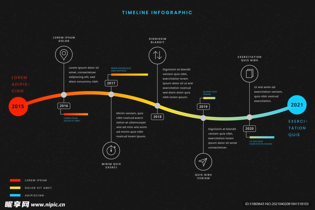 信息图模板 流程