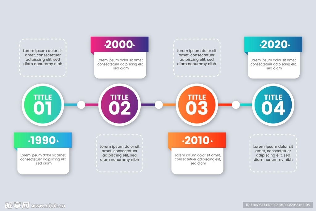 信息图模板 流程