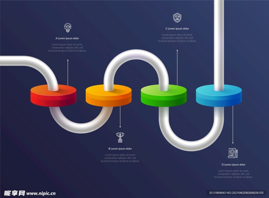 信息图模板 流程