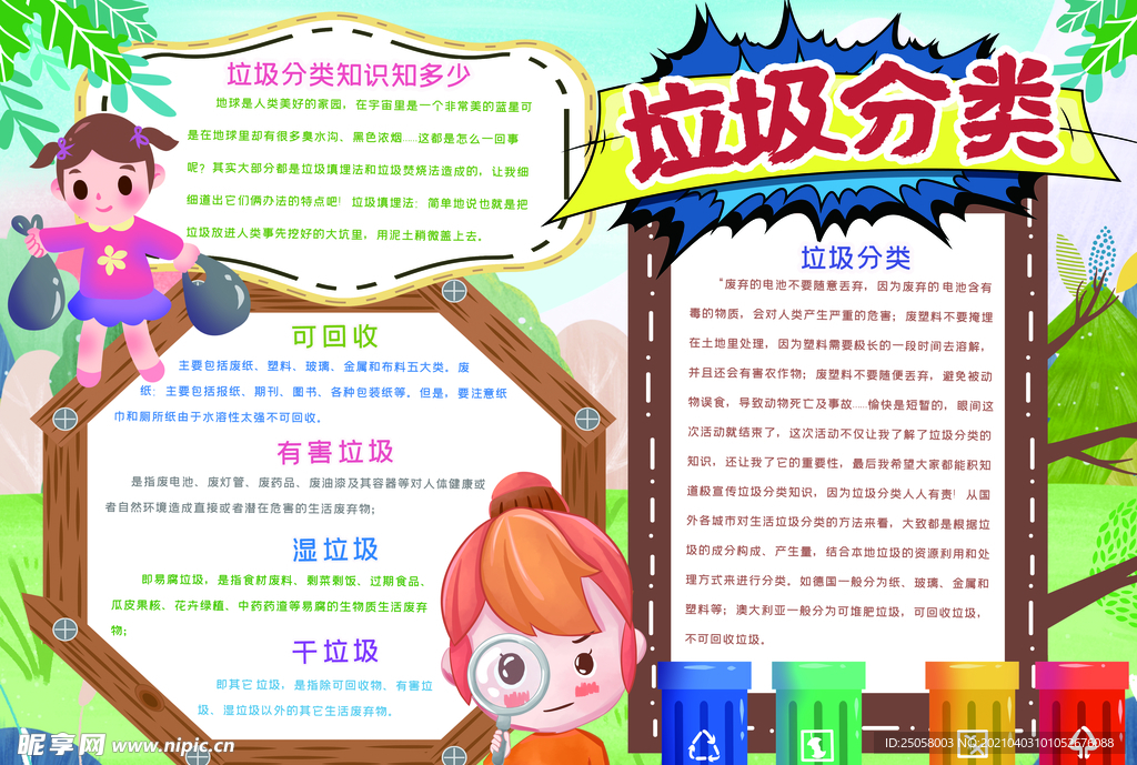 垃圾分类手抄报