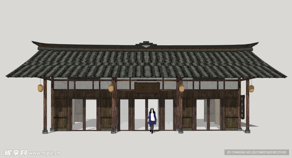 乡村木构民居建筑