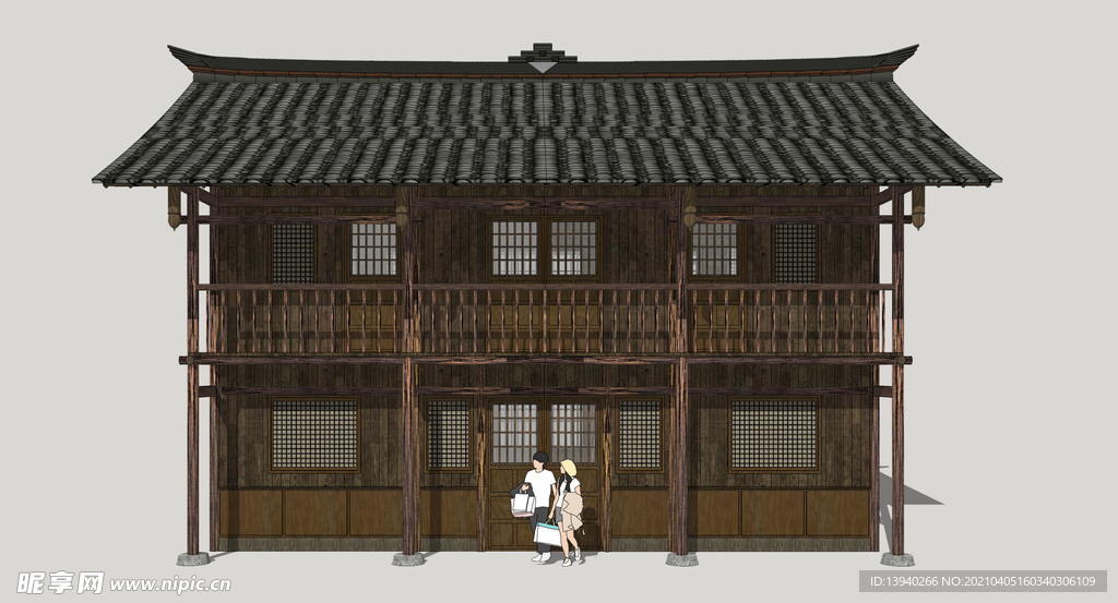 乡村木构民居建筑