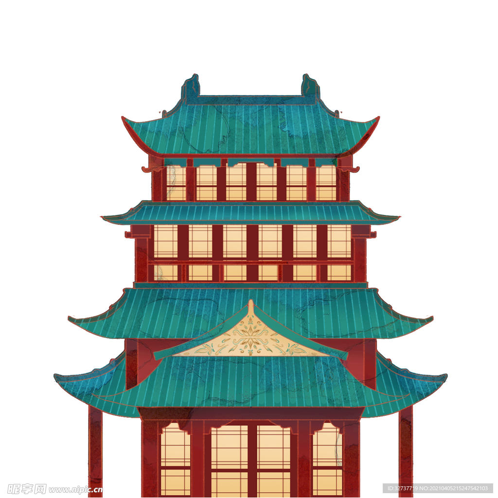 黄鹤楼古代塔元素