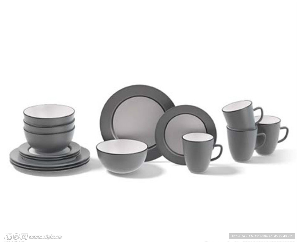 c4d模型盘子杯子碗