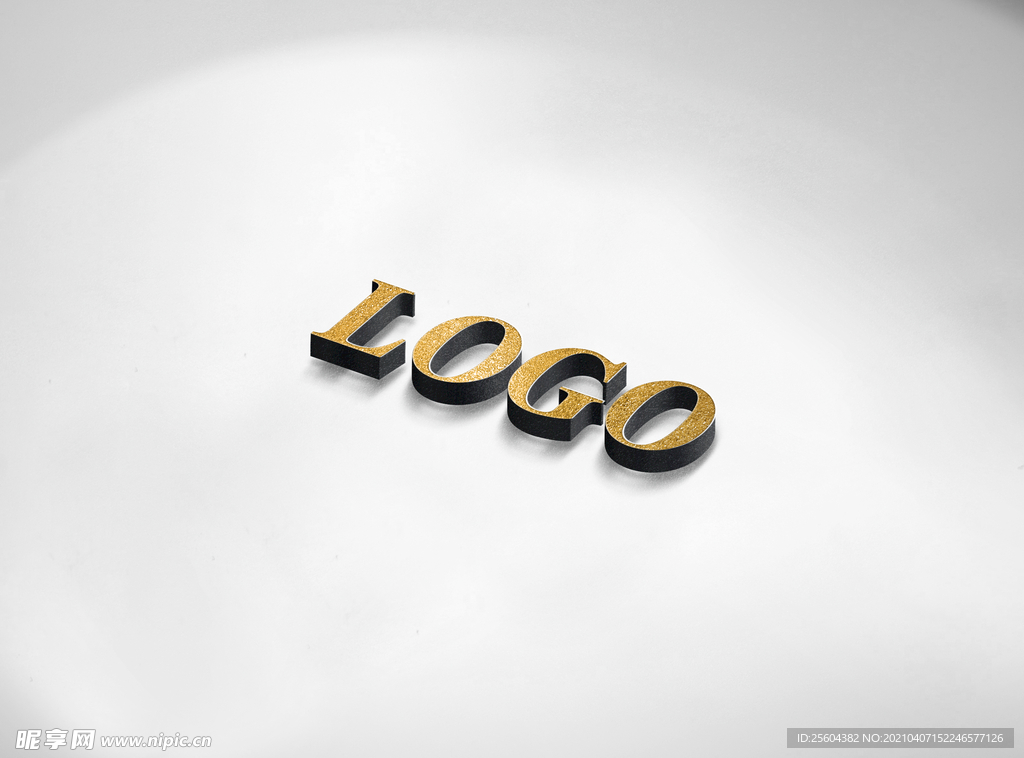 立体厚度烫金logo样机